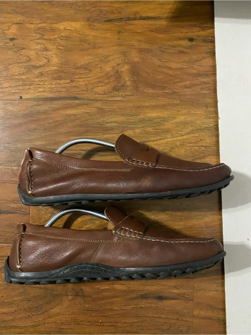 Clarks Brown Leather Penny Loafers